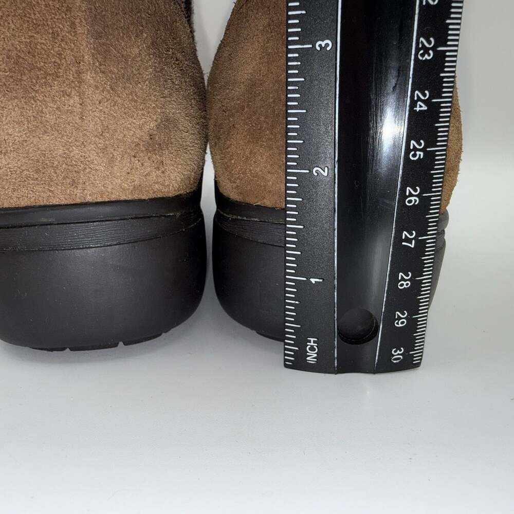 Alegria Nanook Cozy Choco Boots Brown Suede Knit Faux Fur Lining Size EU:39 US:9 - Picture 4 of 13